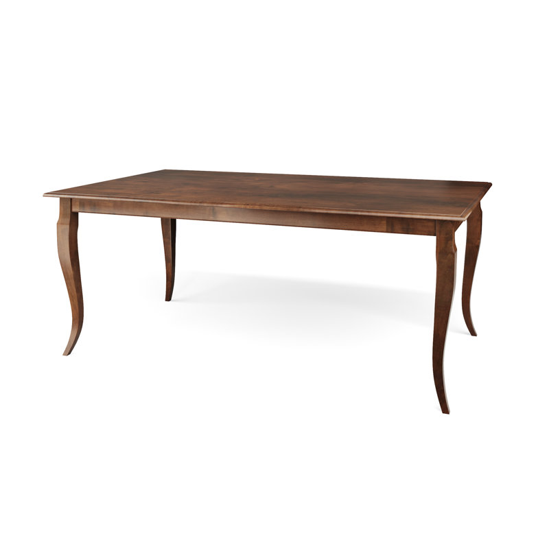 Table de salle à manger en bois massif, Noyer, L 42 po x L 72 po
