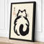 Cat in Repose Japandi - Wrapped Canvas-1217477792-1217477794