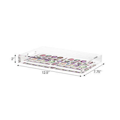 Ceramic Menagerie Acrylic Rectangle Decorative Tray