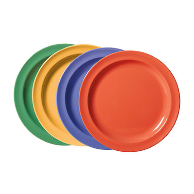 GET DP-910-MIX Melamine Round Dinner Plates, 10", Mardi Gras Mix (Set of 12)