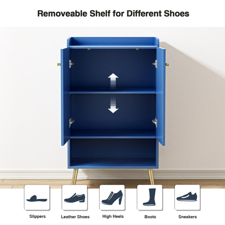 Foldable Shoe Rack for High Shoes (Blue) – Haixinhome