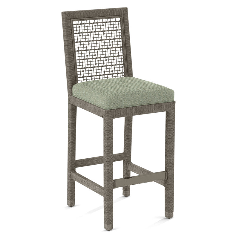 Pine Isle Bar Stool, Seashells; 0596-65, Stone Hearth