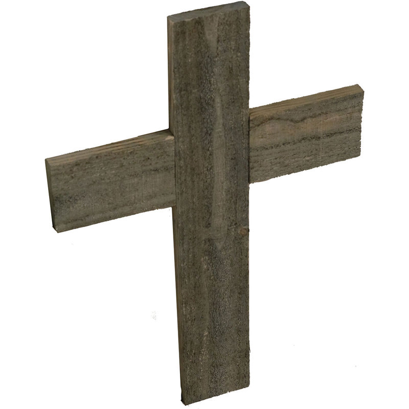 Handmade Traditional Religious & Spiritual Wall Decor, Driftwood Blue, 20" H x 14" W x 1.5" D