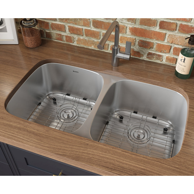 Ruvati 32-inch Stainless Steel Double Bowl Undermount Kitchen Sink