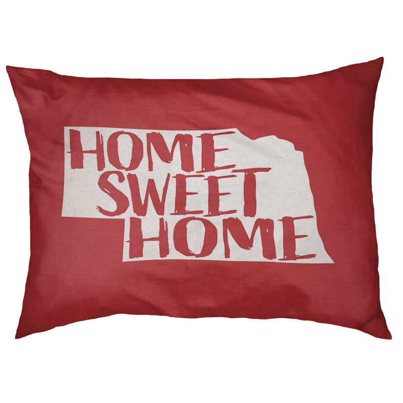 Coussin pour chien d’extérieur nebraska pour chien home, Petit (l 28 po x P 18 po x H 6 po), Rouge