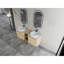 Meuble-lavabo mural en contreplaqué de 60 po avec lavabo vasque en céramique, tablette de rangement et porte à fermeture en douceur