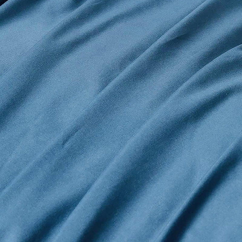 Ensemble de housse de couette 3 pièces Lavanya, Housse de couette pour grand lit et 2 taies décor, Bleu