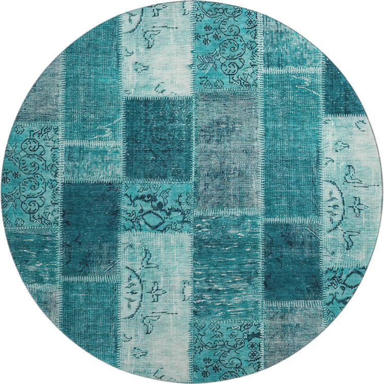 Premium Machine Washable Cerrito Teal Rug