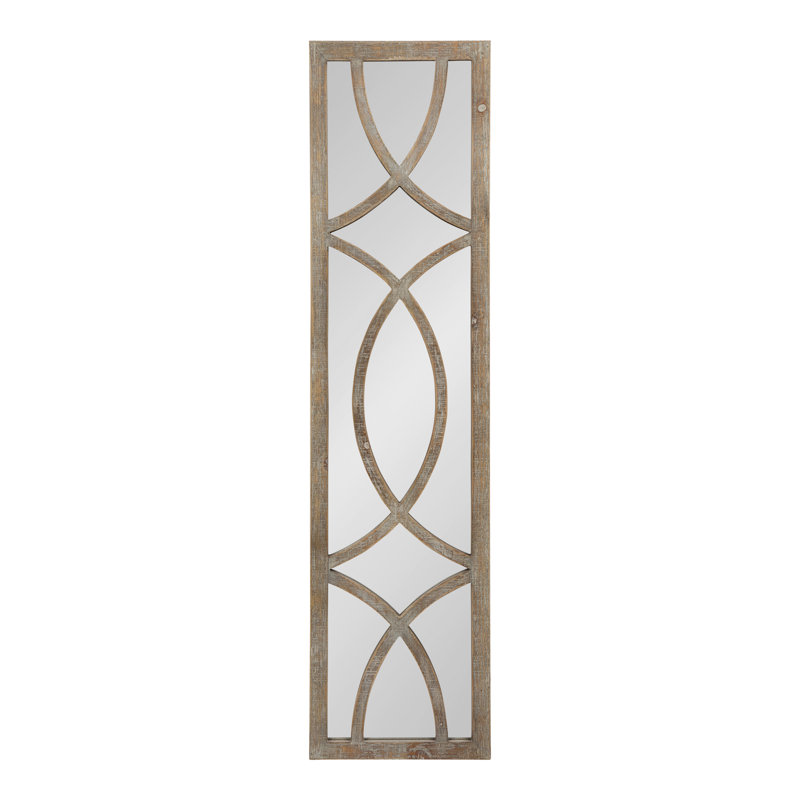 Julien Rectangle Solid Wood Wall Mirror, Brown
