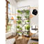 76.8"H Indoor Metal Plant Stand with Grow Lights