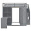 Lit mezzanine double avec garde-robe, bureau et tablettes-1340279795