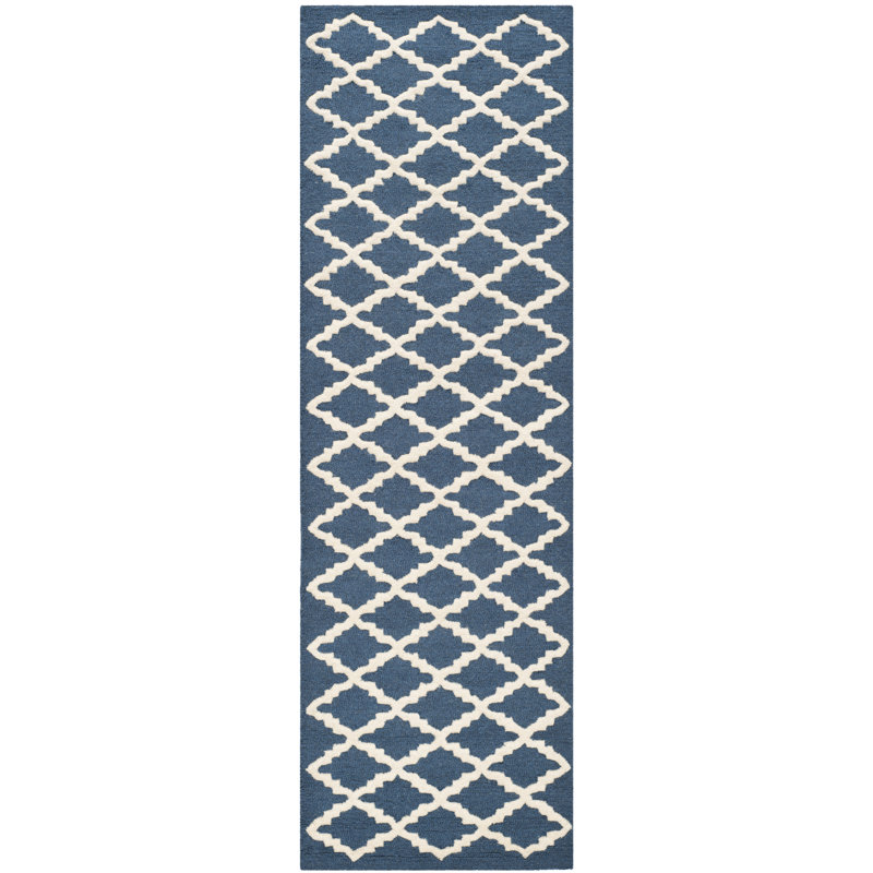 Cannen Hand Tufted Wool Geometric Rug, Runner 2'6" x 12'