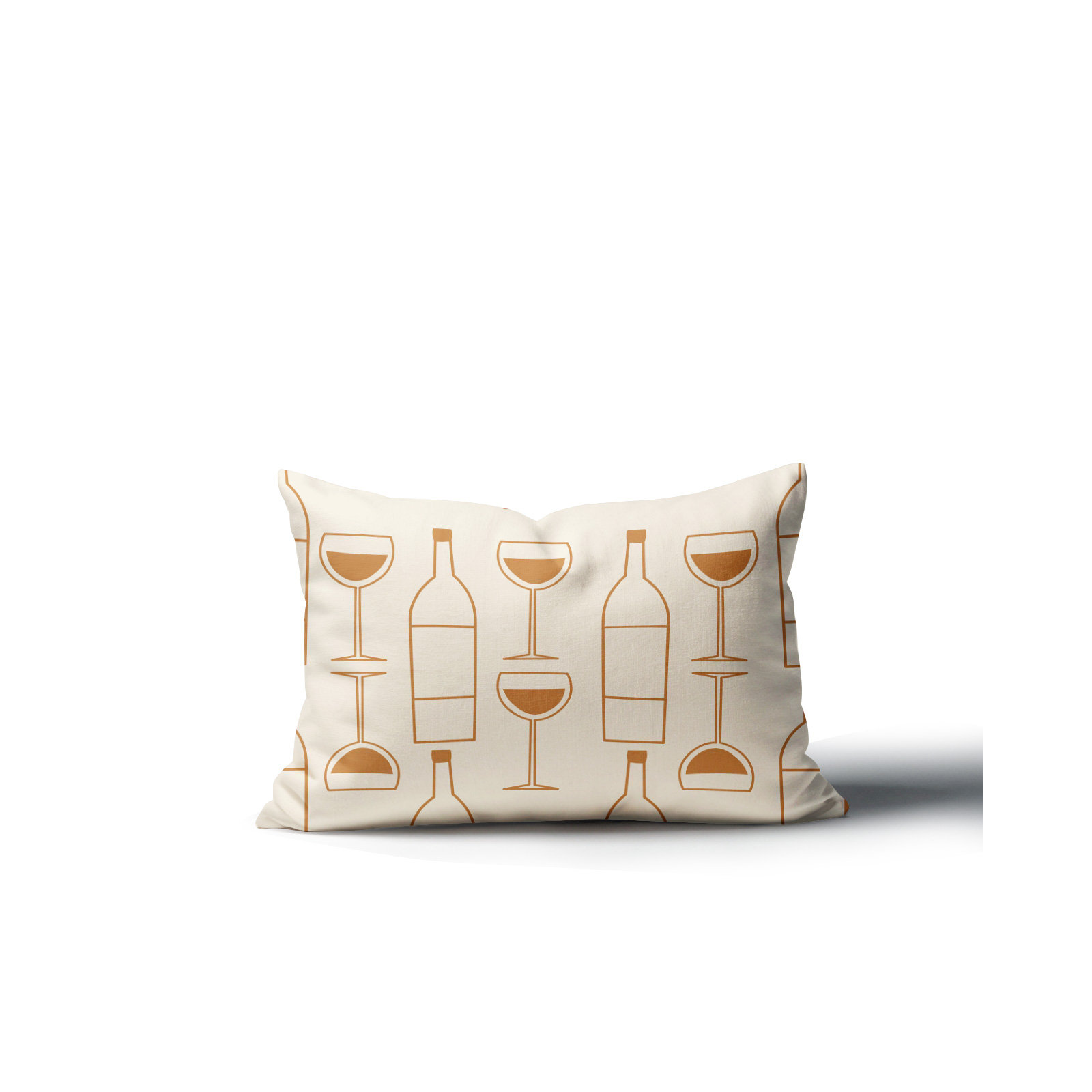 Hyatt Indoor/Outdoor Throw Pillow, 18"H x 25"W, Orange