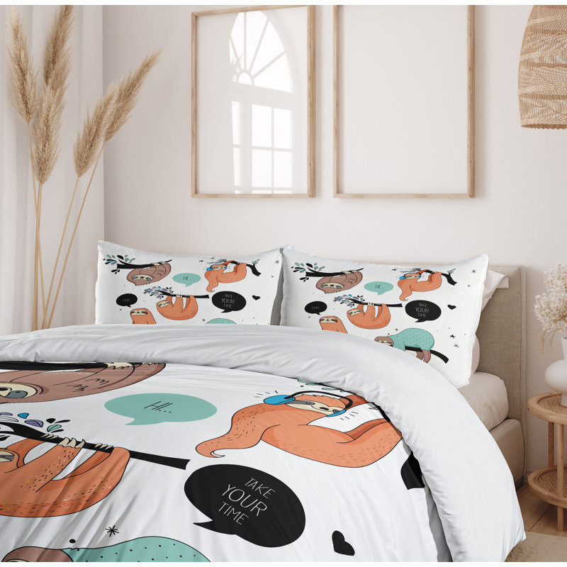 Modern & Contemporary Duvet Cover, King Duvet Cover + 2 King Shams