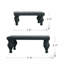 Rehausseurs carrés noirs en bois - L: 12 x 12 x 4,3 po: 8 x 8 x 3,5 po
