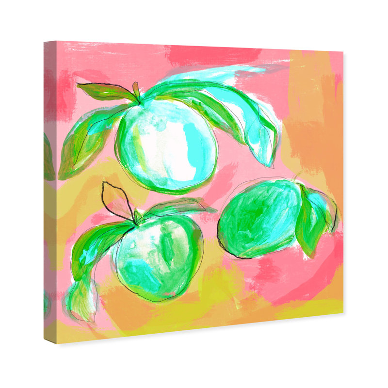 Menthe juteuse citrons sur toile, L 12 po x H 12 po x P 0,8 po