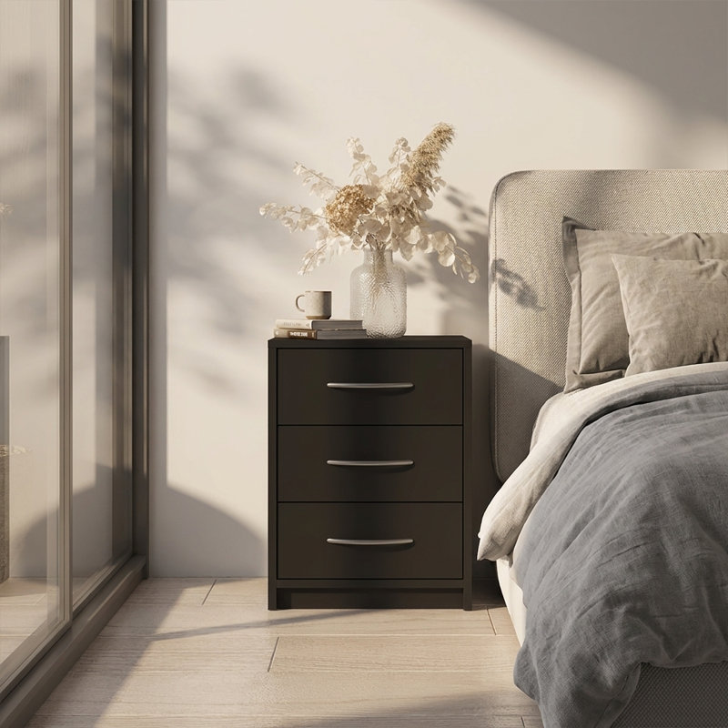 Table de chevet noire 15,2 po Polo, Noir