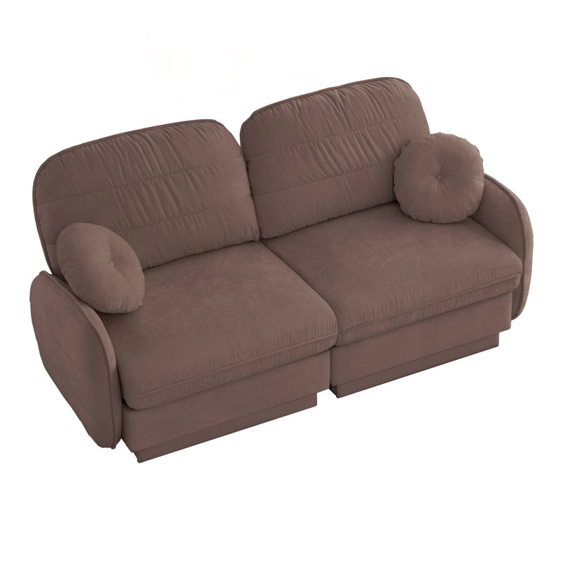 Canapé Chenille Cloud, Rose poussière, H 37,4 po x l 73,2 po x P 33,4 po
