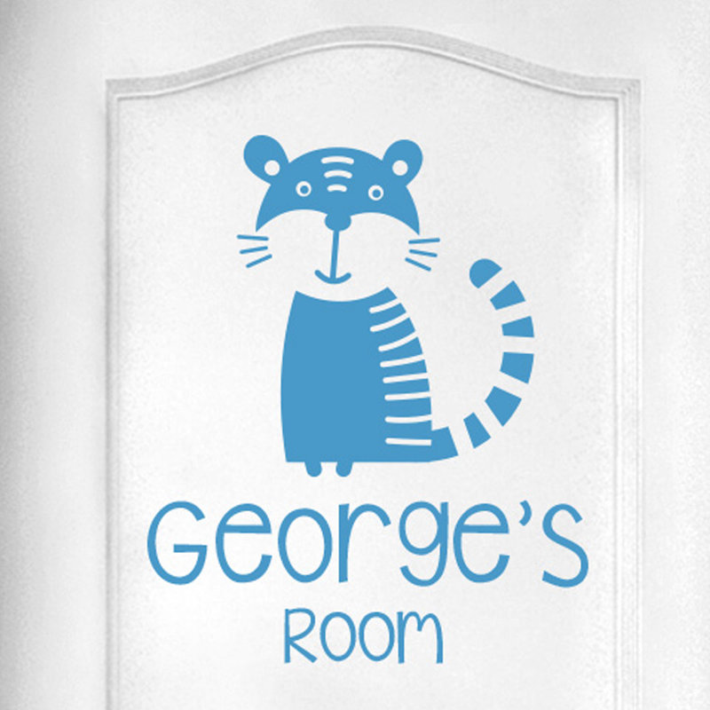 Animals Wall Decal, Blue