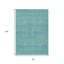 Tapis intérieur / extérieur 8 pi x 10 pi rayé bleu turquoise et bleu sarcelle