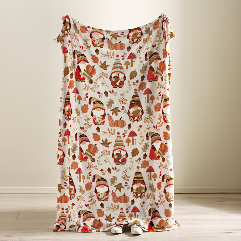 Woodland Gonks Cosy Fleece Blanket Throw