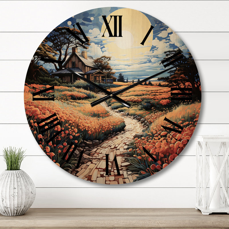 Horloge murale en bois massif Naugatuck, Moyenne