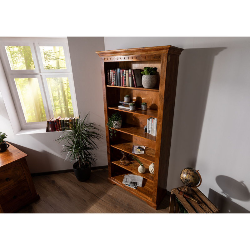 Oxford 200cm H x 97cm W Solid Wood Standard Bookcase, Honey