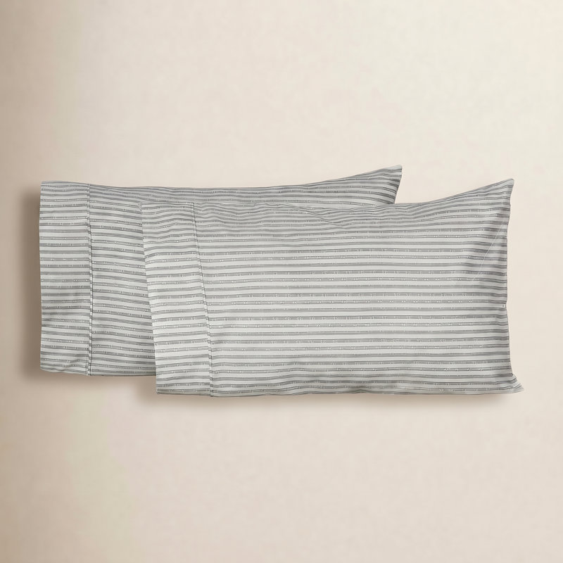 Cobbett Striped Sheet Set, Gray, Full