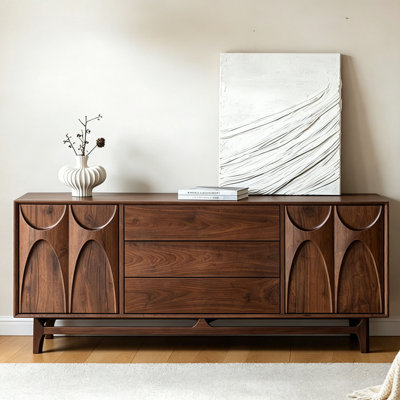 Simple and Retro Large Capacity Storage Sideboard