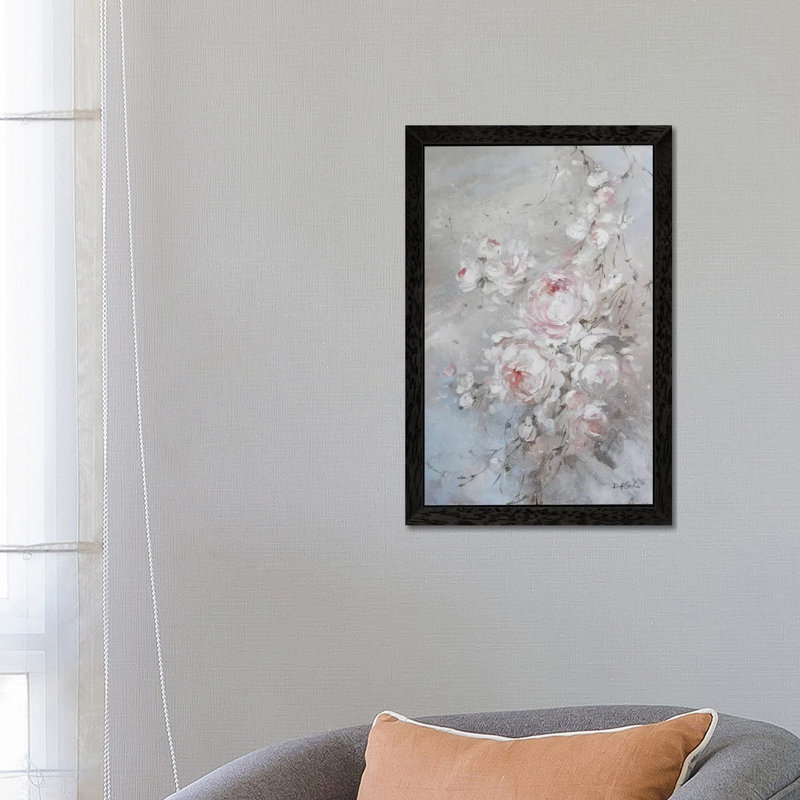 Blush Rose by Debi Coules - Painting on Canvas, Black Framed, 152.5 cm H x 101.5 cm W