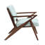 Fauteuil d'appoint de style Mid-Century moderne, 30 po avec assise souple, structure en bois massif et accoudoirs inclinés, pour le salon, la chambre à coucher, le bureau, le revêtement, le rembourrage moelleux