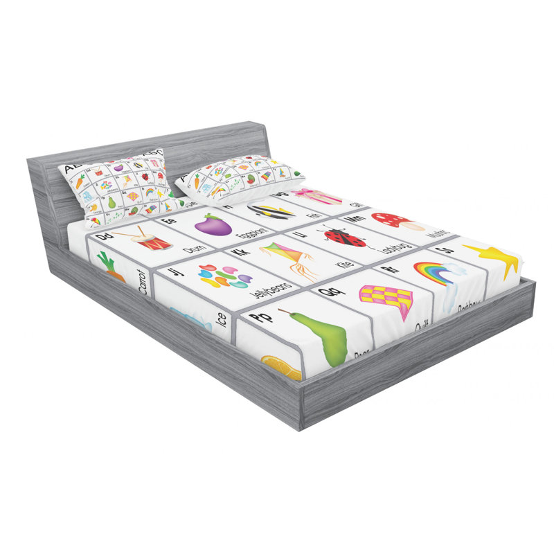 Microfiber Sheet Set, Queen Sheet Set with Fitted Sheet