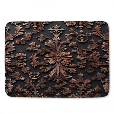 Bronze Ornamental Motifs Bath Mat