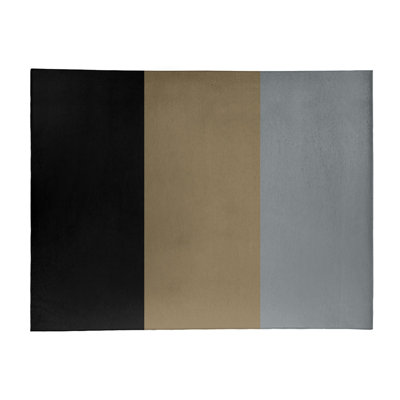 Tapis noir à rayures de hockey national