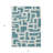 3' X 5' Teal Blue And Ivory Abstract Washable Indoor Outdoor Area Rug