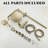 9" Exposed Tub and Shower System with Adjustale Tub Spout, Height-Adjustable Slide Bar, Rain Shower Head, Wall Mount Shower Faucet Set-98150157