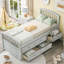 Twin Size Platform Storage Bed Solid Wood Bed With 6 Drawers-749259918