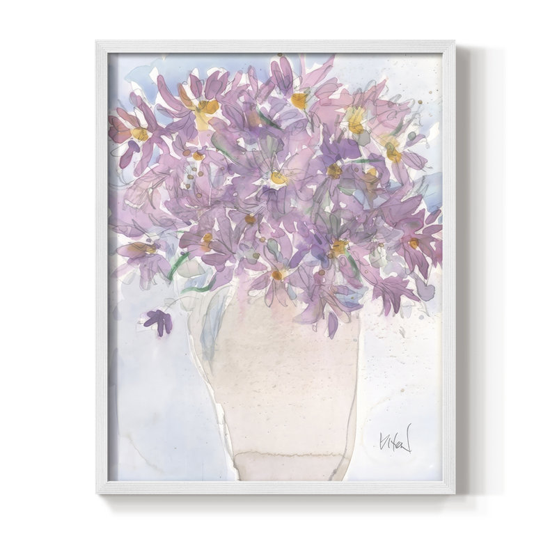 Felicia Amelloites I Framed Print - Solid Wood, H 30 po x l 24 po, Blanc