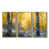 Toile avec cadre flottant or