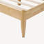 Structure de lit plateforme en bois massif avec tête de lit rembourrée en molleton-173012128