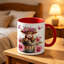 Cute Ceramic Mug with Floral Cow in Wooden Barrel Design - Perfect Gift for Mom on Mother'S Day Birthday Valentine.