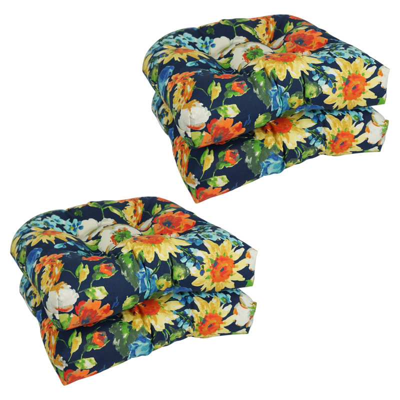 Outdoor 5'' Rocking Chair Seat Cushion, Navy