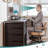 55" L Shaped Computer Desk with 4 Drawers and Power Outlet, Corner Desk with Monitor Stand & Reversible Storage Shelves, Black