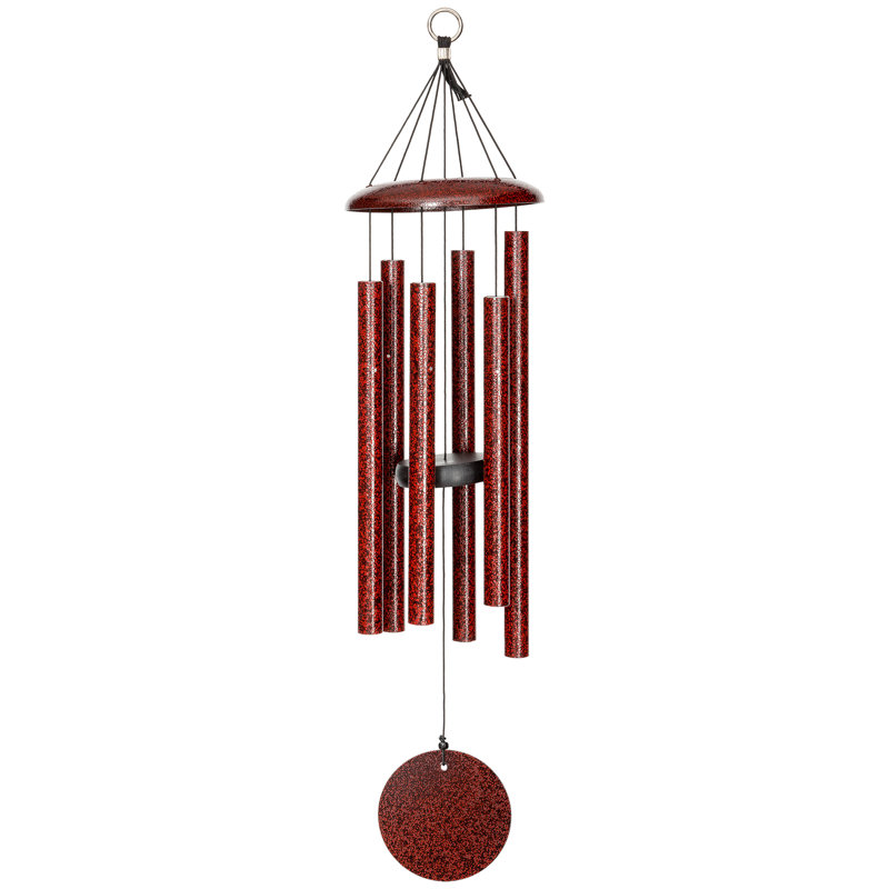 Carillon en métal Corinthian Bells, Éclat de rubis, H 30 po x l 7 po