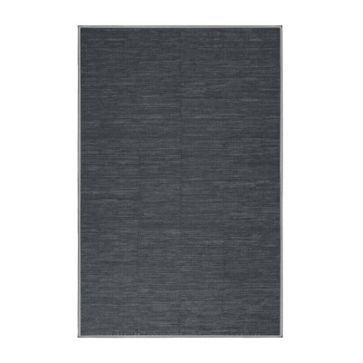 Tapis gris uni lavable à la machine