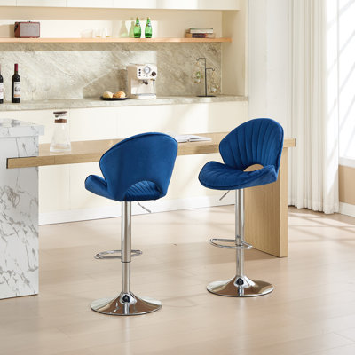 Tabourets de bar - Tabourets réglables avec dossier et repose-pieds, chaises de bar à hauteur de comptoir