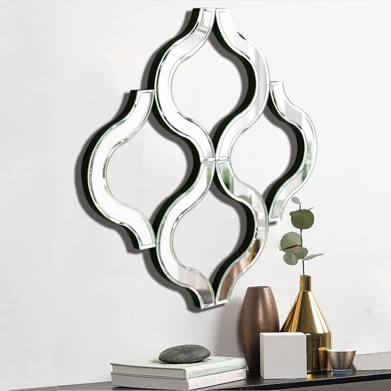 Miroir mural argenté