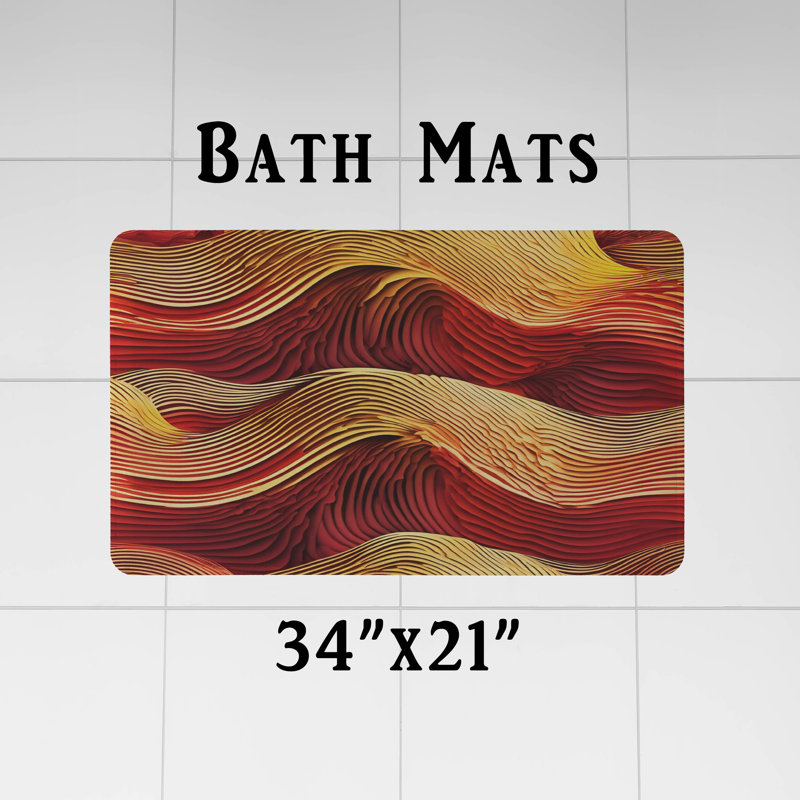Rideau de douche abstrait Sazya, H 72 po x l 70 po