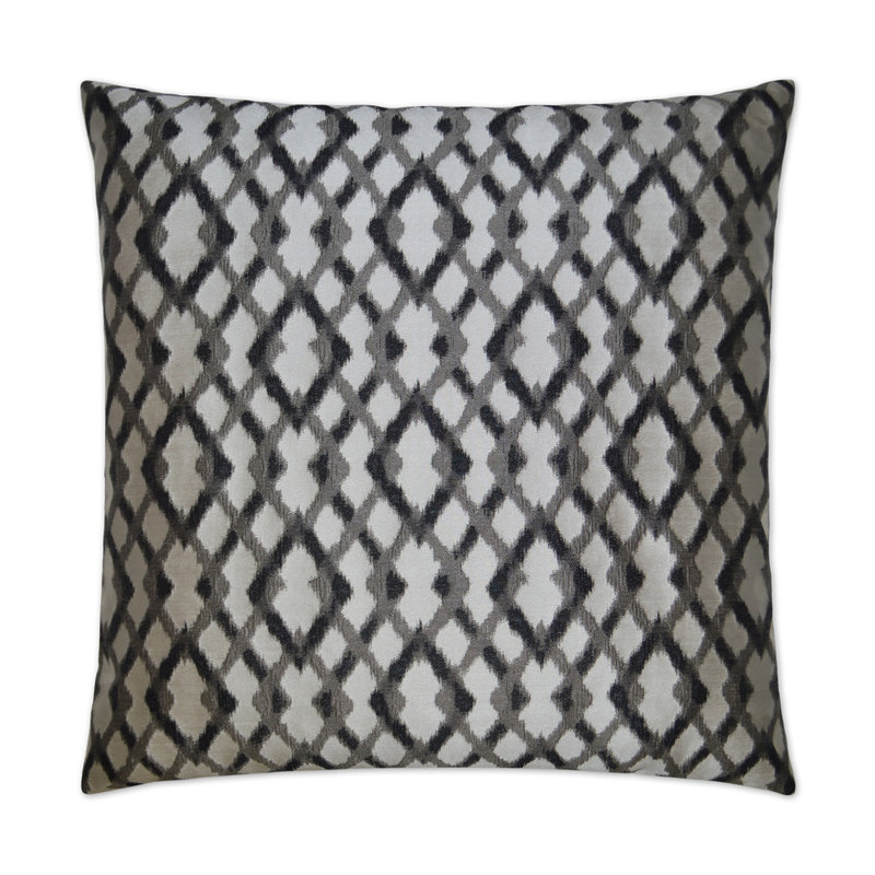 Diamond Mine Geometric Reversible Throw Pillow, Grey, Square 20"