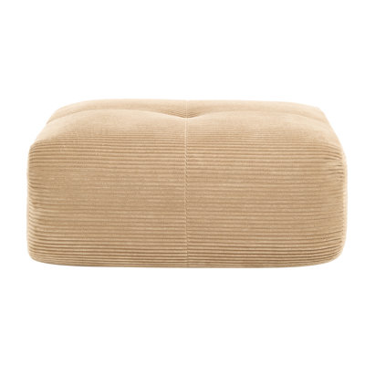 Velours côtelé et coin Camel avec coussins, tissu soyeux, aucun assemblage requis, accoudoir ergonomique incurvé, réglable, éponge haute résilience 32d, siège élargi, poids de 20,12 lb